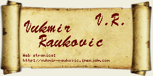 Vukmir Rauković vizit kartica